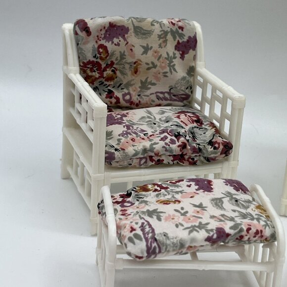 Vintage Beverly Hills Collection Barbie Clone Doll Furniture Wicker Living Room - Picture 4 of 16